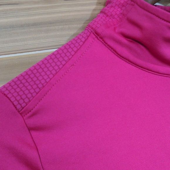 Adidas Pink 1/2 Zip Long Sleeve Top Medium - Picture 5 of 12